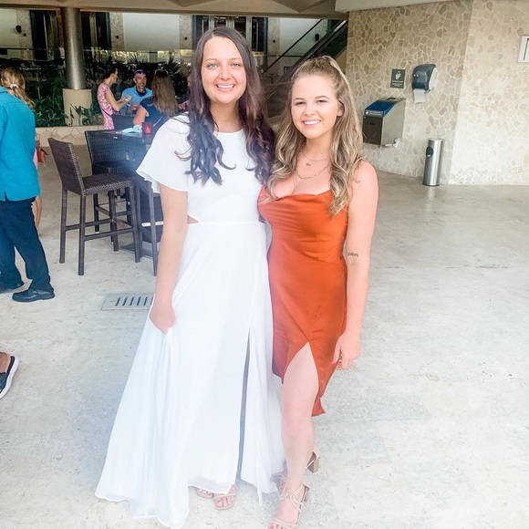 NWT Pink Silky Slip Dress - Picture 6 of 7